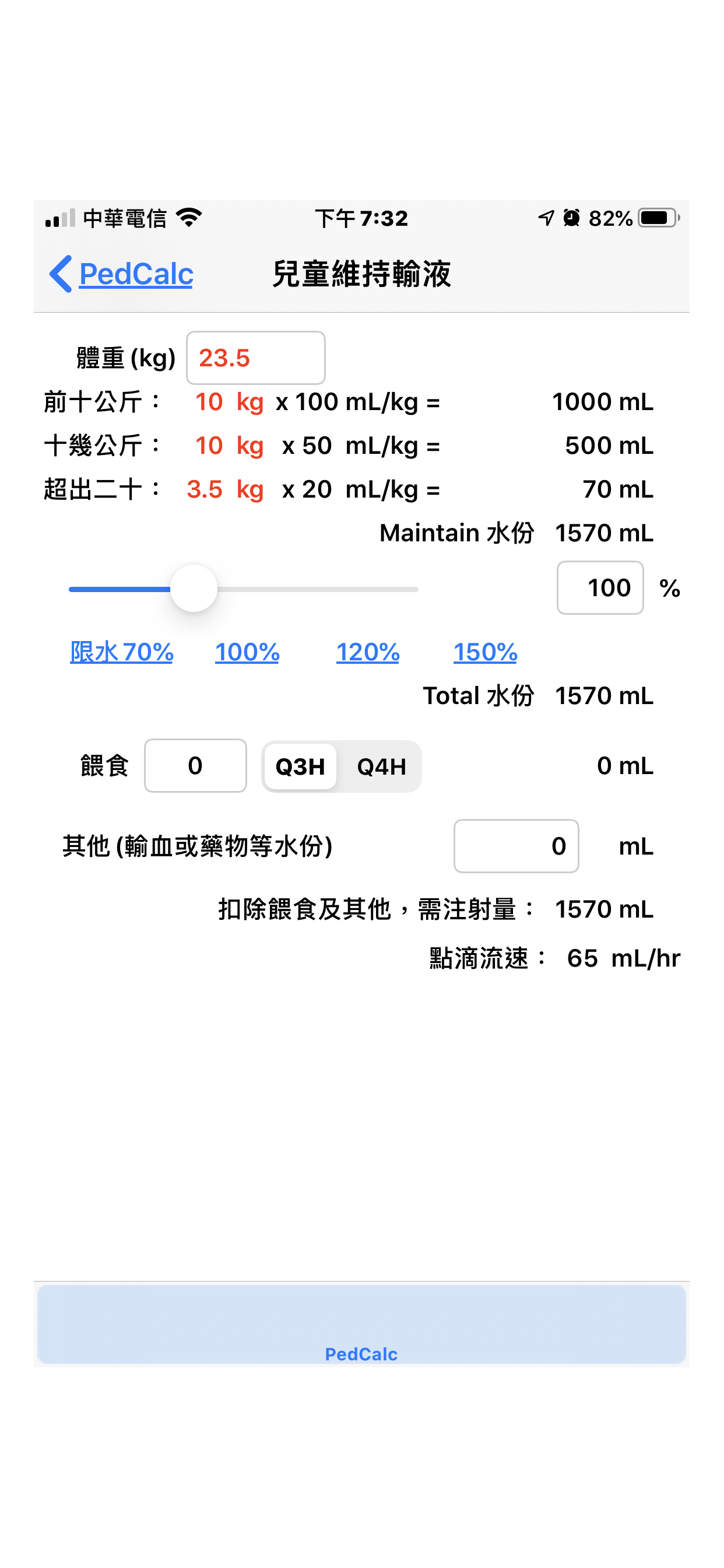 輸液計算